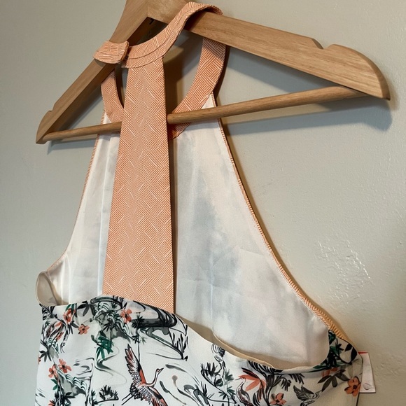 H&M Crane Garden Print Halter Blouse - Picture 11 of 13